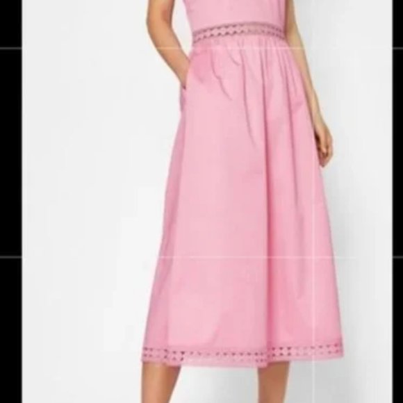 Ted Baker Kallii One Shoulder Pink Asymmetric Cotton Dress Size M NWT - Picture 5 of 8